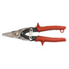 Snip, Multi-Purpose, 20 ga Low Carbon Steel, 1-3/8 in Lg of Cut, Straight/Slight Curve Snip, 9 in Lg, Serrated Blade, 1-3/8 in lg Blade, Alloy Steel Handle