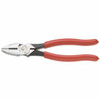 Cutting Plier, High Leverage Side, Cross Hatched Knurled Jaw, 1-1/4 in wd,  1-1/2 in lg,  0.63 in thk Jaw, 9-1/2 in Lg, Side Cut, 1 Side Cutter, Light Red Color
