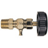 Gauge Cock, Compression, 1/2 in, 250 psi, 400 deg F, Soft Metal Seat Trim, Composition Wheel, Polished Brass, Domestic