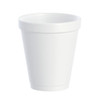 Foam Cup, Insulated, 8 fl oz, 3.2 in Dia, 3-1/2 in Ht, Foam, White Color