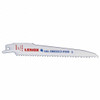 Reciprocating Saw Blade, 6 in Lg, 3/4 in Wd, 0.035 in Thk, Tuff Teeth, 1/2 in Tang, Universal/Toothed Edge Tang, Bi-Metal Cut Edge, Bi-Metal Body, White Color