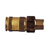 Pneumatic Coupler, Quick Disconnect, 300 psi, Coupling, Brass, 2.44 in Lg, Quick Disconnect Coupler x NPTF End, 0.92 in OD, 1/4 in, -40 to 250 deg F Pneumatic Coupler, Quick Disconnect, 300 psi, Coupling, Brass, 2.44 in Lg, Quick Disconnect Coupler x NPTF End, 0.92 in OD, 1/4 in, -40 to 250 deg F