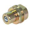 Hose Coupler, 3/8 in, NPTF End, 10000 psi, Carbon Steel, Brass , 5/8 in OD, Domestic