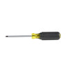 Fixed Blade Screwdriver, Heavy Duty, 8-1/4 in Lg, Round Shank, 4 in Lg Shank, Steel Shank, ASME,  ANSI, No ESD-Safe, Cushion Grip, Rubber Handle, Steel, Red Color