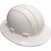 Hard Hat, Full Brim, Fits Min Hat 6-1/2 in, Fits Max Hat 8 in, White , High Density Polyethylene, 6-Point Woven Nylon Suspension, Class C,  E,  G, 1 Slotted