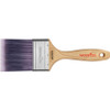 Paint Brush, 3-7/16 in Lg, 3 in Brush, Nylon Brush, 7/8 in Ferrule, Stainless Steel Ferrule, Sealed, Wood Handle