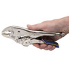 Locking Plier, Curved Jaw, 1-7/8 in Jaw, Carbon Steel Jaw, 10 in Lg