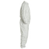 Disposable Coverall, Comfort Fit, Large, White , Tyvek®, 26-1/2 in Chest, 29 in Lg Inseam, Serged Seam, Front Zipper Closure