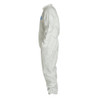 Disposable Coverall, Comfort Fit, Large, White , Tyvek®, 26-1/2 in Chest, 29 in Lg Inseam, Serged Seam, Front Zipper Closure