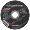 WEILER Wolverine Cut-Off Wheel, 4-1/2 in Dia Wheel, 0.167 in Thk Wheel, 7/8 in Center Hole, 60 Grit, Fine, Aluminium Oxide Abrasive, 13500 rpm Max, Resin Bond, Type 1