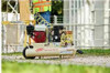 Air Compressor, Gas Driven, 11.8 cfm, 5-1/2 hp, 135 psi, Twin Tank, 8 gal, 43 in Lg, 18 in Wd, 26 in Ht, Cast Iron