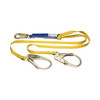 Lanyard, Steel Hardware, 2 -Leg, 1 in Wd Strap, 5000 lb Tensile, Snap Hook Anchorage, 2-1/2 in Anchorage Hook Gate Open, Snap/Rebar Hook, 310 lb, 6 ft Lg Lanyard, Steel Hardware, 2 -Leg, 1 in Wd Strap, 5000 lb Tensile, Snap Hook Anchorage, 2-1/2 in Anchorage Hook Gate Open, Snap/Rebar Hook, 310 lb, 6 ft Lg