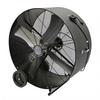 Portable Blower, Commercial Belt Drive, 120 VAC, 8 A, 1/2 hp, 6900 cfm, 1 -Speed, 500 rpm, 36 in Propeller, Aluminium Propeller, 3 Conductor, SJT Cord, Domestic