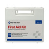 First Aid Kit, Portable, Wall Mount, 63 -Component, 10 People Served, Plastic Case, 8-3/8 in Ht, 9 in Wd, 2-1/2 in Dp First Aid Kit, Portable, Wall Mount, 63 -Component, 10 People Served, Plastic Case, 8-3/8 in Ht, 9 in Wd, 2-1/2 in Dp