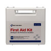 First Aid Kit, Wall Mount, 196 -Component, 50 People Served, Plastic Case, 11-1/4 in Ht, 3 in Wd First Aid Kit, Wall Mount, 196 -Component, 50 People Served, Plastic Case, 11-1/4 in Ht, 3 in Wd