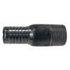 Pipe Nipple, Combination, 2 in, MNPT x Hose Barb End, 3-1/8 in Lg, Aluminium, Domestic