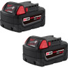 MILWAUKEE REDLITHIUM Rechargeable Battery, 18 V Charge, 1/2 hr Charging, Rubber Case, Suitable For M18™ Cordless Power Tool, Lithium Ion, 18 V, 5 Ah MILWAUKEE REDLITHIUM Rechargeable Battery, 18 V Charge, 1/2 hr Charging, Rubber Case, Suitable For M18™ Cordless Power Tool, Lithium Ion, 18 V, 5 Ah