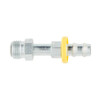 PARKER Hydraulic Hose Fitting, Push On Field Attachable,  Straight, 3/8 in Hose, 5/8 in-18, 45 deg Male Inverted SAE Swivel End, 1/2 x 5/8 in Hex, 2-1/2 in Lg