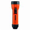 Flashlight, Heavy Duty, 1-1/2 VDC, Incandescent Bulb, 8 Lumens, 10000 hr Life, D, 2 -Batterie, Orange , Polypropylene Housing, 6-1/4 in wd,  7-7/8 in lg Flashlight, Heavy Duty, 1-1/2 VDC, Incandescent Bulb, 8 Lumens, 10000 hr Life, D, 2 -Batterie, Orange , Polypropylene Housing, 6-1/4 in wd,  7-7/8 in lg