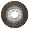 PFERD Wheel Brush, Wide Face, 6 in Dia Brush, 1-1/8 in Wd Face, 2 in Arbor Hole, Crimped Filament/Wire, 0.014 in Dia Wire, Carbon Steel Fill, 1-1/8 in Lg Trim