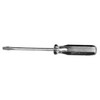 Screwdriver, 6-1/8 in Lg, Round Shank, 3 in Lg Shank, Steel Shank, 3/16 in Wd Blade, Steel, Polished Chrome Coated, 3/16 in Point