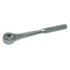 Drive Ratchet, 1 Reversible, Alloy Steel, Chrome, Imperial, 3/8 in Drive, 7-5/8 in Lg, Round Head, 72 -Geared Teeth, Knurled Grip