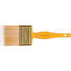 Paint Brush, 2-11/16 in Lg, 3 in Brush, Synthetic Blend Brush, 11/16 in Ferrule, Brass-Plated Steel Ferrule, Solid, Hardwood Handle