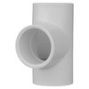 Reducing Tee, Tee, 1 x 1 x 3/4 in, Socket End, 3-9/16 in Lg, SCH 40, 125 lb, Molded, PVC, Nitrile Seal, White , 140 deg F, Domestic
