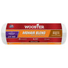 Paint Roller Cover, 1/4 in Nap, 9 in Lg, Smooth Surface, Mohair,  Polyester Fabric, White Color