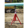 Pipe Jack, V-Head High, 1/8 to 24 in, 2000 lb, 49 in Ht