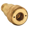 Hose Coupling, Socket, 0.88 in Hex, 1.38 in wd, NPTF End, -40 to 250 deg F, 3/8 in-18, 2.344 in Lg, 1000 psi, Brass