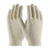 General Purpose Gloves, Economy Weight, Large, Cotton,  Polyester Palm, 65% Cotton,  35% Polyester, Natural , Full Finger,  Seamless, Unlined, Uncoated