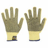 Cut-Resistant Gloves, Regular Weight, A3 ANSI Puncture-Resistance Level, Abrasion,  Cut,  Puncture Resist, Large, Polyvinyl Chloride Palm, Brown,  Yellow Color
