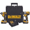 DEWALT Cordless Hammer Drill, 2-Tool,  Brushless Premium, 3 -Speed, 20 VDC, 5 Ah, 1825 in-lb Torque