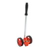 Compact Measuring Wheel, 9999 ft, Imperial, 4 in Dia Wheel, 1 ft Wheel, Dual Wheel, Rubber Wheel, Telescoping,  Pistol Grip, 20.28 in Lg, 4 in Wd, 6.1 in Ht