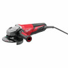 Angle Grinder, Double Insulated Small, 6 in Dia Wheel, 5/8 in-11 Arbor/Shank, 9000 rpm, 120 VAC, 13 A, Metal,  Polycarbonate Housing, Side, Black,  Red , Kit