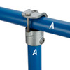 Tee, Clamp-On, 1-1/4 in, 90 deg, Case Hardened Steel,  Iron, Galvanized, Gray , 1.72 in ID,  42.4 mm OD