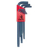 Long Key Set, Metric, 9 -Piece, 1-1/2 to 10 mm Hex, L-Handle, High Torque Steel, ProGuard™, Black Color