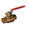 Ball Valve, 2-Piece, Full Port, Cold Water,  Gas and Saturated Steam,  Oil, Locking Lever, Stainless Steel Ball, 3.15 in Lg Inlet to Outlet, PTFE Seal/Packing