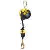 Cable Lifeline, Self-Retracting, ANSI Z359.14-2021 Class 2, 360 in Lg, Galvanized Steel Cable Line, Thermoplastic Housing Hardware, Matte Black Color