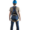 Harness, Alloy Steel Hardware, Blue , X-Large, 310 lb, Tongue Leg Strap Buckle, Slotted Pass-Thru Chest Strap Buckle, Polyester Strap