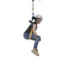 Harness, Alloy Steel Hardware, Blue , X-Large, 310 lb, Tongue Leg Strap Buckle, Slotted Pass-Thru Chest Strap Buckle, Polyester Strap