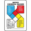 Accuform® ZFD837VS Safety Sign Kit, Text, WHMIS, NFPA NOTICE CHEMICAL HAZARD, 4 mil Adhesive Vinyl, Fastened Mounting, 14 in H x 10 in W