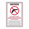 Accuform® MACC547XV Safety Sign, NOTICE, 18 in H x 12 in W, Adhesive Dura-Vinyl™, Adhesive Mount