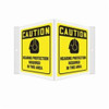 Accuform® PSP365 3D Projection Sign, CAUTION, 6 in H x 5 in W, Black on Yellow, Plastic, Fastened Mount