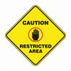Accuform® PSR434 Slip-Gard™ Diamond Floor Sign, CAUTION, 17 in H, Black on Yellow, Adhesive Vinyl, Adhesive Mount
