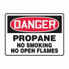 PROPANE NO SMOKING NO OPEN FLAMES