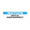 Accuform® MBR816 Safety Banner, NOTICE, 28 in H x 96 in W, Poly Sheeting