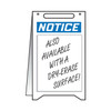 Accuform® MF101DE Fold-Ups® Floor Sign, NOTICE, Text, Plastic, 20 in H x 12 in W, English
