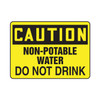 Accuform® MCHL674VS Safety Sign, CAUTION, Text, Adhesive Dura-Vinyl™, Fastened Mount, 10 in H x 14 in W, English